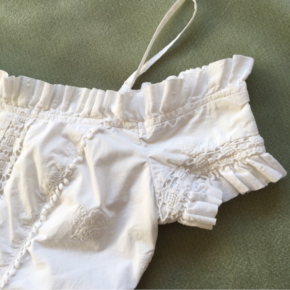 NWT Anthropologie White Cotton Eyelet Top - Picture 3 of 9